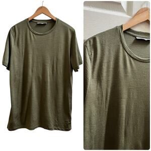 Icebreaker Men’s Green Wool Lightweight Short Sleeve Crew Neck T Shirt Medium